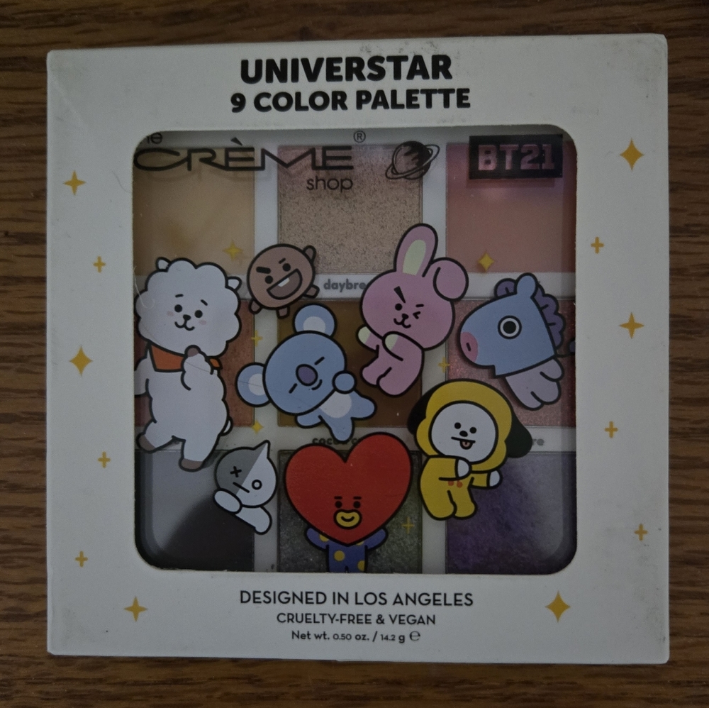 BT21 x The Creme Shop 9 color eyeshadow palette